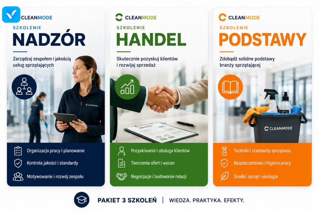 Pakiet 3 Szkoleń - Cleaning AZ i SalesMode